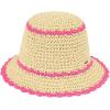 imageCC Paper Straw HandCrochet Bucket HatScallop Edge  Beige