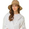imageCC Paper Straw HandCrochet Bucket HatScallop Edge  Dk Natural