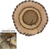 imageCC Paper Straw HandCrochet Bucket HatScallop Edge  Dk Natural