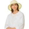 imageCC Paper Straw HandCrochet Bucket HatScallop Edge  Ivory
