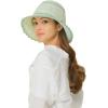 imageCC Paper Straw HandCrochet Bucket HatScallop Edge  Mint