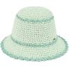 imageCC Paper Straw HandCrochet Bucket HatScallop Edge  Mint