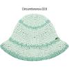 imageCC Paper Straw HandCrochet Bucket HatScallop Edge  Mint
