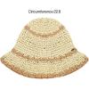 imageCC Paper Straw HandCrochet Bucket HatScallop Edge  Natural