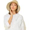 imageCC Paper Straw HandCrochet Bucket HatScallop Edge  Natural