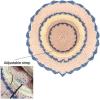 imageCC Paper Straw HandCrochet Bucket HatScallop Edge  Rose