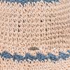 imageCC Paper Straw HandCrochet Bucket HatScallop Edge  Rose