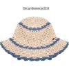 imageCC Paper Straw HandCrochet Bucket HatScallop Edge  Rose