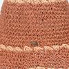 imageCC Paper Straw HandCrochet Bucket HatScallop Edge  Rust