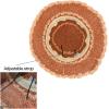 imageCC Paper Straw HandCrochet Bucket HatScallop Edge  Rust