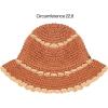 imageCC Paper Straw HandCrochet Bucket HatScallop Edge  Rust