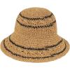 imageCC Paper Straw HandCrochet Bucket HatThin Stripe Patterns  Dk Natural