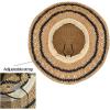 imageCC Paper Straw HandCrochet Bucket HatThin Stripe Patterns  Dk Natural