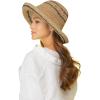 imageCC Paper Straw HandCrochet Bucket HatThin Stripe Patterns  Dk Natural