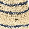 imageCC Paper Straw HandCrochet Bucket HatThin Stripe Patterns  Natural