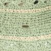 imageCC Paper Straw HandCrochet Bucket HatThin Stripe Patterns  Sage