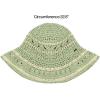 imageCC Paper Straw HandCrochet Bucket HatThin Stripe Patterns  Sage