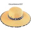 imageCC Paper Straw Sunhat  for WomenLeopardlt Blue