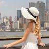 imageCC Paper Straw Sunhat  for WomenPonytailwhite
