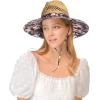 imageCC Paradise Ocean Print Bamboo Lifeguard Hat with Adjustable Strap  for UnisexTropical Hibiscus