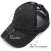 imageCC Ponycap Messy High Bun Ponytail Adjustable Glitter Mesh Trucker Baseball CapA Elastic Bandblack