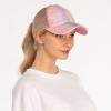 imageCC Ponycap Messy High Bun Ponytail Adjustable Glitter Mesh Trucker Baseball CapA Elastic Bandcrystal Ombre Unicon