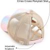 imageCC Ponycap Messy High Bun Ponytail Adjustable Glitter Mesh Trucker Baseball CapA Elastic Bandcrystal Ombre Uniconkids