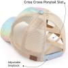 imageCC Ponycap Messy High Bun Ponytail Adjustable Glitter Mesh Trucker Baseball CapA Elastic Bandombre Sparkle Glitter Pink