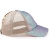 imageCC Ponycap Messy High Bun Ponytail Adjustable Glitter Mesh Trucker Baseball CapA Elastic Bandombre Sparkle Glitter Purple