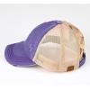 imageCC Ponycap Messy High Bun Ponytail Adjustable Glitter Mesh Trucker Baseball CapA Elastic Bandpurple