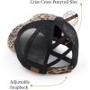 imageCC Ponycap Messy High Bun Ponytail Adjustable Glitter Mesh Trucker Baseball CapBaby Leopard