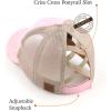 imageCC Ponycap Messy High Bun Ponytail Adjustable Glitter Mesh Trucker Baseball CapBaby Pink