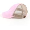 imageCC Ponycap Messy High Bun Ponytail Adjustable Glitter Mesh Trucker Baseball CapBaby Pink
