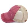 imageCC Ponycap Messy High Bun Ponytail Adjustable Glitter Mesh Trucker Baseball CapBerry