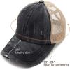 imageCC Ponycap Messy High Bun Ponytail Adjustable Glitter Mesh Trucker Baseball CapBlack  Beige