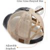 imageCC Ponycap Messy High Bun Ponytail Adjustable Glitter Mesh Trucker Baseball CapBlack  Beige