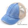 imageCC Ponycap Messy High Bun Ponytail Adjustable Glitter Mesh Trucker Baseball CapBlue Moon
