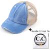 imageCC Ponycap Messy High Bun Ponytail Adjustable Glitter Mesh Trucker Baseball CapBlue Moon