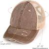 imageCC Ponycap Messy High Bun Ponytail Adjustable Glitter Mesh Trucker Baseball CapBrown