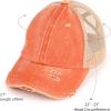 imageCC Ponycap Messy High Bun Ponytail Adjustable Glitter Mesh Trucker Baseball CapBurnt Orange