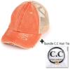 imageCC Ponycap Messy High Bun Ponytail Adjustable Glitter Mesh Trucker Baseball CapBurnt Orange