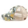 imageCC Ponycap Messy High Bun Ponytail Adjustable Glitter Mesh Trucker Baseball CapCamo Beige
