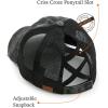 imageCC Ponycap Messy High Bun Ponytail Adjustable Glitter Mesh Trucker Baseball CapCamo Black