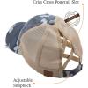 imageCC Ponycap Messy High Bun Ponytail Adjustable Glitter Mesh Trucker Baseball CapCamo Blue