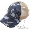imageCC Ponycap Messy High Bun Ponytail Adjustable Glitter Mesh Trucker Baseball CapCamo Blue