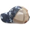 imageCC Ponycap Messy High Bun Ponytail Adjustable Glitter Mesh Trucker Baseball CapCamo Blue