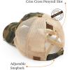 imageCC Ponycap Messy High Bun Ponytail Adjustable Glitter Mesh Trucker Baseball CapCamo Olive