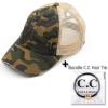 imageCC Ponycap Messy High Bun Ponytail Adjustable Glitter Mesh Trucker Baseball CapCamo Olive