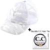 imageCC Ponycap Messy High Bun Ponytail Adjustable Glitter Mesh Trucker Baseball CapCamo White