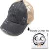 imageCC Ponycap Messy High Bun Ponytail Adjustable Glitter Mesh Trucker Baseball CapCharcoal